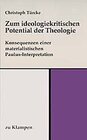 Buchcover Zum ideologiekritischen Potential der Theologie