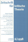 Buchcover Zeitschrift für kritische Theorie / Zeitschrift für kritische Theorie, Heft 6
