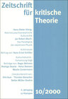 Buchcover Zeitschrift für kritische Theorie / Zeitschrift für kritische Theorie, Heft 10