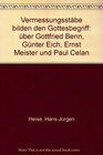 Buchcover Vermessungsstäbe bilden den Gottesbegriff