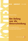 Buchcover Am Anfang war die Unterscheidung
