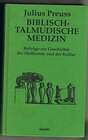 Buchcover Biblisch-talmudische Medizin