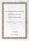 Buchcover Die existentialistischen Reflexionen des William Lovell, alias Wolfgang Goethe