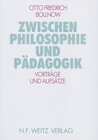 Buchcover Zwischen Philosophie und Pädagogik