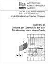 Buchcover Einfluss der Türstruktur auf das Türklemmen nach einem Crash