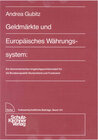 Buchcover Geldmärkte und Europäisches Währungssystem