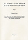 Buchcover Untersuchungen zur Transferwirkung der Musik auf die sprachlichen Leistungen von Menschen mit geistiger Behinderung