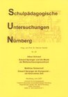 Buchcover Eduard Spranger und die Musik als Weltanschauungsausdruck.