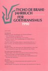 Buchcover Tycho de Brahe-Jahrbuch für Goetheanismus / Tycho de Brahe-Jahrbuch für Goetheanismus