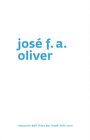 Buchcover José F. A. Oliver