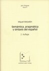 Buchcover Semántica, pragmática y sintaxis del español