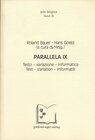 Buchcover Parallela IX. Text-Variation-Informatik