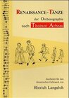 Buchcover Renaissance-Tänze der Orchésographie nach Thoinot Arbeau. Bearbeitet für den tänzerischen Gebrauch von Hinrich Langeloh