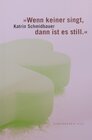 Buchcover Wenn keiner singt, dann ist es still