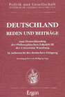 Buchcover Deutschland - Reden und Beiträge