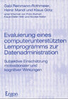 Buchcover Evaluierung eines computerunterstützten Lernprogramms zur Datenadministration