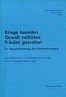 Buchcover Kriege beenden - Gewalt verhüten - Frieden gestalten