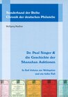 Buchcover Dr. Paul Singer & die Geschichte der Shanahan Auktionen