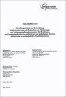 Buchcover Abschlussbericht zum Forschungsprojekt Entwicklung, Implementierung und Evaluation von Förderungs- und Lebensgestaltungs