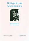Buchcover Gideon Klein - Materialien