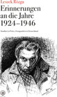 Buchcover Erinnerungen an die Jahre 1924 - 1946