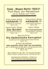 Buchcover Dada-Mappe Berlin 1920/21