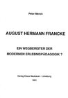 Buchcover August Hermann Francke