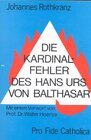 Buchcover Die Kardinalfehler des Hans Urs von Balthasar