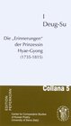 Buchcover Die "Erinnerungen" der Prinzessin Hyae-Gyong (1735-1815) aus dem Hause der letzten Herrscherdynastie Koreas
