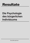 Buchcover Die Psychologie des bürgerlichen Individuums