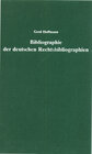 Buchcover Bibliographie der deutschen Rechtsbibliographien