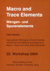 Buchcover Mengen- und Spurenelemente / Macro and Trace Elements - Mengen- und Spurenelemente