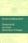 Buchcover Denkschrift an einen deutschen Verleger