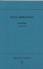 Buchcover Olga Berggolz - Gedichte