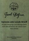 Buchcover Epistola oder sende Brieff