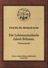 Buchcover Die Lebensumstände Jakob Böhmes