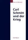 Buchcover Carl Schmitt und der Krieg