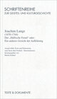 Buchcover Joachim Lange (1670-1744). Der "Hällische Feind" oder Ein anderes Gesicht der Aufklärung