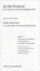Buchcover Frühe Schriften zur ästhetischen Erziehung der deutschen