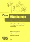 Buchcover Zur Verbreitung von Peronosporales (inkl. Albugo, ohne Phytophthora) in Deutschland