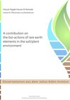 Buchcover A contribution on the bio-actions of rare earth elements in the soil/plant environment