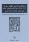 Buchcover Bibliographie zur Geschichte der Medizinischen Fakultät der Universität Leipzig
