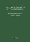 Buchcover Meißnisch-sächsische Mittelalterstudien