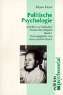 Buchcover Werkausgabe / Politische Psychologie