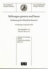 Buchcover Stiftungen gestern und heute