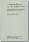 Buchcover Friedenssicherung und Rechtsgewährung