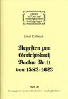 Buchcover Regesten zum Gerichtsbuch Bockau Nr. 11 von 1583-1623