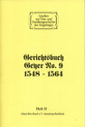 Buchcover Gerichtsbuch Geyer No. 9 1548-1564