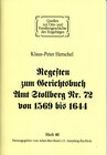 Buchcover Regesten zum Gerichtsbuch Johanngeorgenstadt No. 2 (1664-1729)