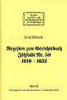 Buchcover Regesten zum Gerichtsbuch Jöhstadt N. 50 1610-1652